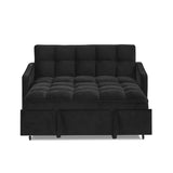Loveseats Sofa Bed with Pull-out Bed,Adjsutable Back and Two Arm Pocket,TypeC and USB Charging with W1413124443