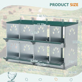 ZNTS 8 Compartment Chicken Nesting Boxes,For Laying Eggs, Metal Poultry Nest Box Wall Mount for Chickens, W1422P246453