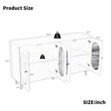 Modern Accent Sideboard Cabinet with Acrylic Doors, Freestanding Storage Cupboard Console Table for W578P186749