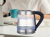 HD-250 110V 1200W 2.5L Electric Kettle with Blue Glass 26397150