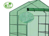 Mini Walk-in Greenhouse with PE Cover, 4-Shelf Indoor Outdoor Plant Gardening Green House for Garden 35710700