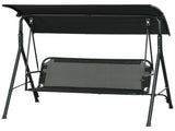 3-Seat Outdoor Patio Swing Chair-Black 70074615