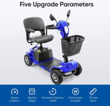 ZNTS 4 Wheel Mobility Scooters, Upgrade Electric Power Mobile Scooter for Seniors Adult with Lights 97709494