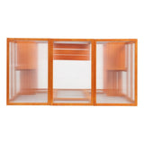 Large Cat Enclosure with 5 Perches, 2 Condos and 1 Lockable Door, Orange W2181P160607