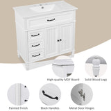 ZNTS 36" Bathroom Vanity with Sink, Bathroom Cabinet with Drawers, Solid Frame and MDF Board, One N759P207685K