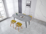 Extensible table,DINING TABLE,OFFICE TABLE,COFFEE TABLE,metal leg,100/140/180x100x75cm W234P193020