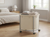Rolling Laundry Hamper with Removable Bag, Large Capacity Laundry Basket on Wheels, XL, Cream & 29023507