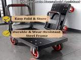 450lbs Capacity Folding Hand Truck, Heavy Duty Steel Utility Rolling Cart, Portable Moving Hand 75415015