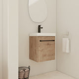 18'' Floating Wall-Mounted Vanity with Ceramic Sink & Soft-Close Cabinet Door, For Small W999P236339
