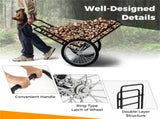 Black Game Cart with Double-Layer Structure - 2-Level Adjustment, 550 lbs Capacity, 20" Rubber 46881865