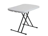 26 inch Rectangle Personal Table, Indoor/Outdoor Light Commercial Grade, White 19755518