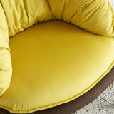 Velvet Accent Chair Barrel Chair with Metal Legs Modern Comfy Armchair Accent Reading Chair for 00937279