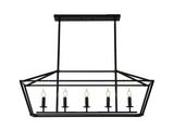 5-Light Farmhouse Kitchen Island Lighting,5 Light Industrial Linear Chandelier for Dining Room Metal W5008P465021