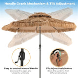 10 Foot Portable Beach Umbrella with Led Lights. 12868138
