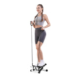 ZNTS Mini Fitness Stepper, Hydraulic Fitness Stepper with Resistance Bands and Display, Silent Design, 62550541