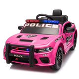 ZNTS Licensed Dodge Charger,12v Kids ride on police car W/Parents Remote Control,anti-collision W1396P172630