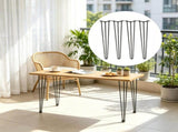 Set of 4 Black Hairpin Table Legs, 22" 3-Rod Design, 880 lbs Total Load Capacity 34787406