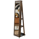 Fashion Simple 360&deg Swivel With Led light Jewelry Cabinet 88467376