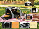 Multi-Way Portable Pet Rolling Carrier Trolley, Aluminum Alloy Frame Collapsible Pet Travel Bag with 68569841
