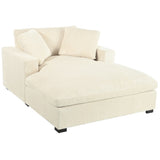 Mirod 53.5''*70.9'' Oversized Chaise, Lounge Chair - Classic Design, Soft Fabric, Easy Assembly, N760P196662A