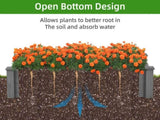 Raised Garden Bed 48x48x10'', Outdoor Wood Planter Box Over Floor, Tool-Free Assembly 41505190