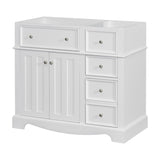36'' Bathroom without Basin Sink, Solid Wood Frame Bathroom Storage Cabinet, Freestanding GL-N710P184833K