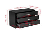 Modern Simple 3-Drawer Table Nightstand Dresser Black 39538677