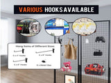 2-Pack 24"x67" Commercial Grid Wall Display with T-Base Stand - Double-Sided Wire Panel System for 74791773