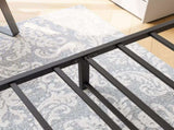 Metal Platform Bed Frame with Headboard No Box Spring Needed Twin BLACK W84068777