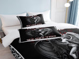 3pcs Soft and Comfortable Death and Angel Print Duvet Cover Set for Bedroom and Guest Room 32358203