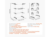 4-Tier Drying Rack, Sturdy Laundry Drying Rack with Wheels and 24 Rods, Wings Foldable, 82976912