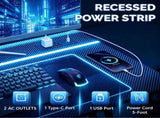 31.5" Z-Shaped Faux Carbon Fiber Veneer Gaming Desk P2 Particleboard Iron Pipe Computer Desk with 72974532