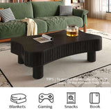 Lift Top Coffee Table for Living Room 42" - Fluted Panel Hidden Storage, Silent Hydraulic Lift, W1445P317474
