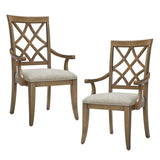 Wooden Arm Dining Chairs set of 2,Mid Century Retro Chairs Upholstered Chairs Comfor Kitchen Chairs W2582P205388