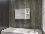 Myrick 2-Shelf Medicine Cabinet with Mirror White B06280279