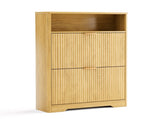 Shoe Cabinet Storage for Entryway Hidden Shoes Storage Cabinet with 2 Flip Drawers, Tall Free W1162P384346