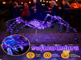 3FT Halloween Decorations Light Up Spider, Outdoor Halloween Decor Lighted Iridescent Spider, 21296095