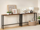 2 Pack 39.4" Narrow Console Sofa Table with Power Outlets and USB Ports, Long 27547211
