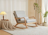 100*65*101cm High Back Belt Waist Pillow Log Color Solid Wood Armrest Backrest Seat Frame Iron Frame 61834508