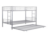 METAL BUNK BED WITH TRUNDLE SILVER W311120501