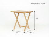 Rubberwood Folding TV Tray Table, Natural 70136092