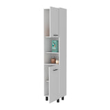 Sheffield 2-Door Pantry Cabinet, with Two 2-Cabinet Spaces and Two Open Shelves B128P148807