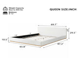 Elegant Upholstered Bed With Solid Wood Frame, Unlocking A New Experience Of Comfortable Sleeping, N769P293458A