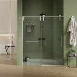 56"-60"W x 76"H Frameless Door, Sliding Door, Premium 5/16" Thick Tempered Glass W2011P198051