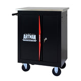 DOUBLE-DOOR CLAPBOARDl MULTI-FUNCTION TOOL CART--BLAK&RED W1102P245240