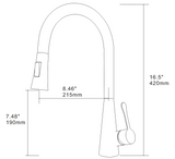 ZNTS Kitchen Faucet with Pull Down Sprayer Chrome, High Arc Single Handle Kitchen Sink Faucet , W1177125194