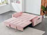 Modern velvet sofa, sofa pull-out bed, small love seat casual sofa with back, with pillow, pockets, 82640220