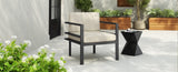 27.7'' Modern Outdoor Lounge Chair with Aluminum Frame, Weather-Resistant Cushions, Sleek Design, N767P237029B