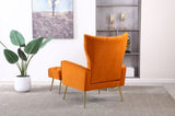 Modern Accent Chair with Ottoman, Comfy Armchair for Living Room, Bedroom, Apartment, Office W136192191