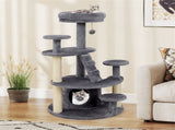 40" Multi-Level Cat Tree for Munchkin & Old Cats - Stable Wide Base, Soft Padded Perch Large Condo 36298220
